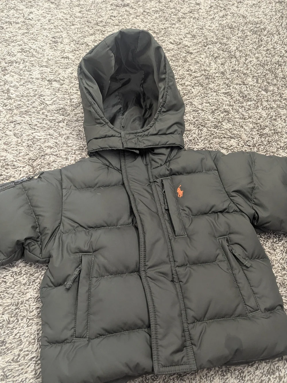 Ralph Lauren Kids Black Hooded Puffer Jacket